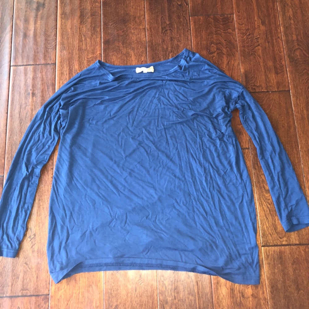 Blue long sleeve Piko shirt